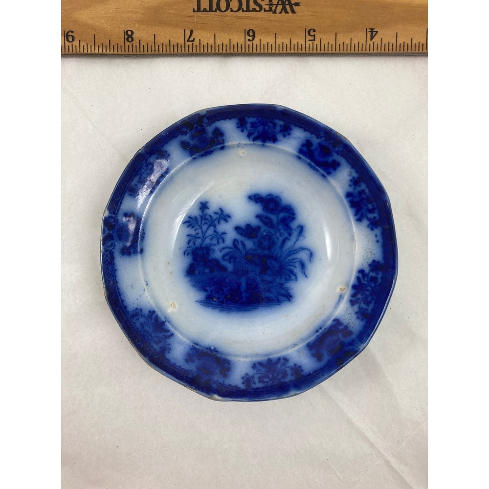 Flow Blue Relish Or Honey Dish By Davenport